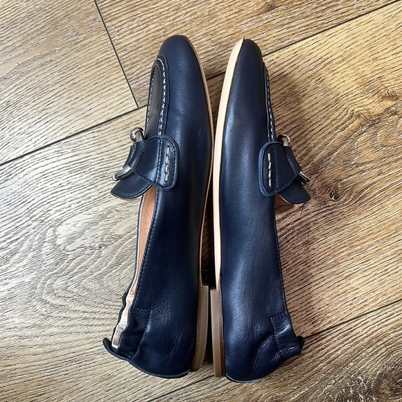 AGL Sheryl Moc Moccasin in Navy Blue Leather Loafers Size 37/7 - Picture 7 of 11